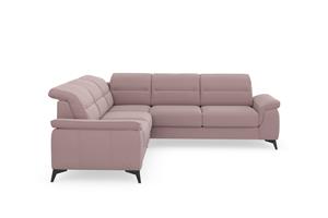 sit&more Hoekbank Sinatra L-vorm optioneel met verstelbare hoofdsteun en armleuning, metalen poten