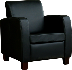 ShopX Leren fauteuil joy 347 zwart, zwart leer, zwarte stoel