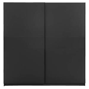 Leen Bakker Schuifdeurkast Genua - antraciet - 204x200x60 cm