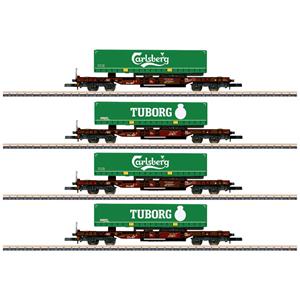 märklin Z 4er-Set Taschenwagen der AAE Cargo