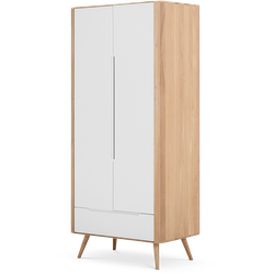 Gazzda Ena wardrobe houten garderobekast whitewash - 90 x 200 cm