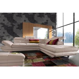 COTTA Hoekbank Enterprise L-vorm met hoofd- en armverstelling, optioneel met bedfunctie
