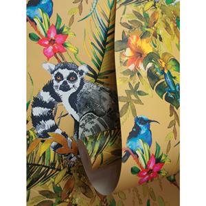 DUTCH WALLCOVERINGS Behang Lemur oker