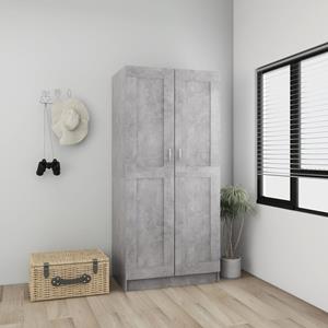 VidaXL Kledingkast 82,5x51,5x180 cm spaanplaat betongrijs