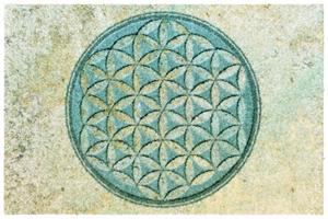 Salonloewe Fußmatte » Fußmatte Flower of Life antique 050x075 cm«, , Rechteckig, Höhe 7 mm