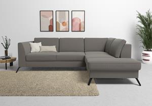 sit&more Hoekbank Olsen L-vorm inclusief zitdiepteverstelling, naar keuze met slaapfunctie, 15 cm hoog