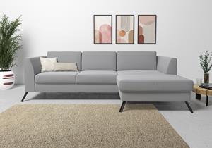 sit&more Hoekbank Olsen L-vorm inclusief zitdiepteverstelling, naar keuze met slaapfunctie, 15 cm hoog