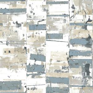 Noordwand Behang Friends & Coffee Industrial Weathered Blauw Metallic