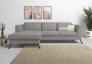sit&more Hoekbank Olsen L-vorm inclusief zitdiepteverstelling, naar keuze met slaapfunctie, 15 cm hoog