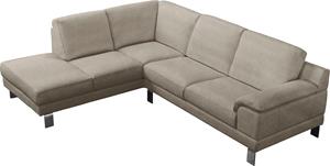 Egoitaliano Ecksofa Shakira, mit Ottomane, elegante Metallfüße