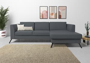 sit&more Hoekbank Olsen L-vorm inclusief zitdiepteverstelling, naar keuze met slaapfunctie, 15 cm hoog