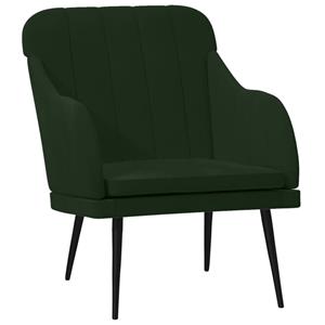 vidaXL Fauteuil 63x76x80 cm fluweel donkergroen