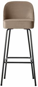 BePureHome Barstoel Vogue Velvet - Khaki (zithoogte 79cm)