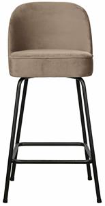 BePureHome Barstoel Vogue Velvet - Khaki (zithoogte 64cm)