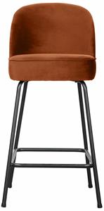 BePureHome Barstoel Vogue Velvet - Roestbruin (zithoogte 64cm)