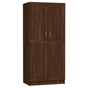 vidaXL Kleiderschrank »Kleiderschrank Braun Eichen-Optik 82,5x51,5x180cm Holzwerkstoff« (1-St)