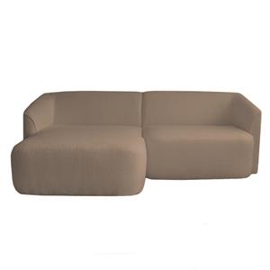 HomingXL Loungebank Evora | links | stof now or never taupe 16 | 2,15 x 1,38 mtr