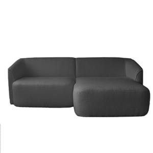 HomingXL Loungebank Evora | rechts | stof now or never antraciet 92 | 2,15 x 1,38 mtr