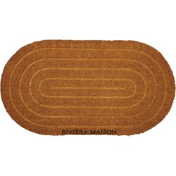 Rivièra Maison Deurmat binnen, Kokos Droogloopmat, - RM Oval Doormat - Bruin - Kokos, PVC