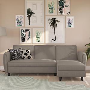 Dorel Home Ecksofa Perry, Rückenlehne, verschiedene Farbvarianten, Sitzhöhe 43 cm, Breite 219 cm