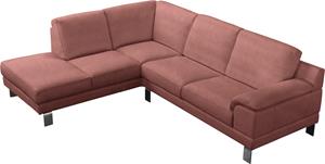 Egoitaliano Ecksofa Shakira, mit Ottomane, elegante Metallfüße