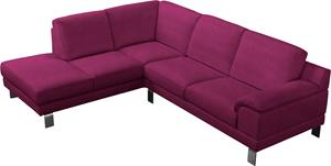 Egoitaliano Ecksofa Shakira, mit Ottomane, elegante Metallfüße