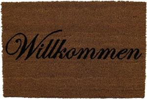 Dekoleidenschaft Fußmatte »Willkommen aus Kokos, 40x60 cm, Fußabtreter für Innen & Außen«, , rechteckig, Fußabstreifer, Türvorleger, rutschhemmen