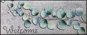 Salonloewe Fußmatte » EUCALYPTUS WELCOME Fußmatte Wohnmatte 30 x 75 cm«, , Rechteckig, Höhe 7 mm, In- und Outdoor, waschbar bei 40° Grad in der Waschmaschine 