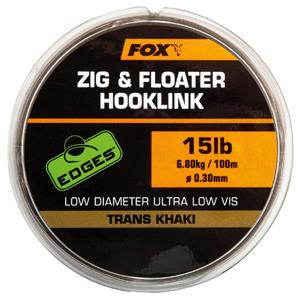 Fox Zig And Floater Hooklink Trans Khaki 100M