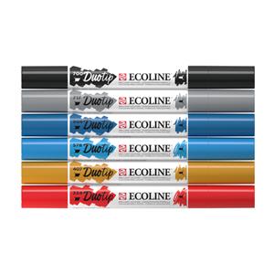 Talens Ecoline Duotip Brush pen, etui van 6 stuks, urban landscape