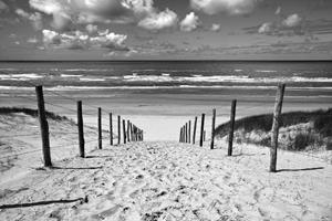 Papermoon Fototapete »Strand Schwarz & Weiß«, Vliestapete, hochwertiger Digitaldruck, inklusive Kleister