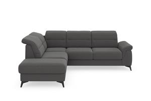 sit&more Hoekbank Sinatra L-vorm met ottomane, optioneel met verstelbare hoofdsteun en armleuning