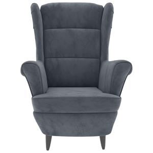 vidaXL Fauteuil fluweel donkergrijs