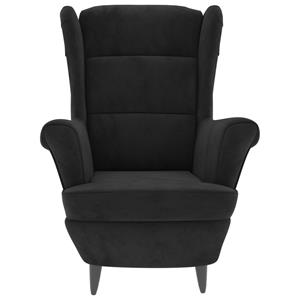 VidaXL Fauteuil fluweel zwart