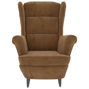 vidaxl Fauteuil fluweel bruin