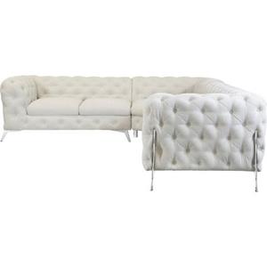Leonique Chesterfield-bank Amaury grote hoekbank, chesterfield-look, breedte 323 cm, kleur van de poten ter keuze