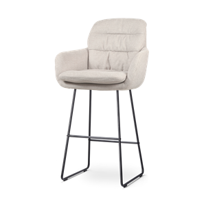 Nolon Nino-Mia barkruk beige - zwart onderstel - 75 cm