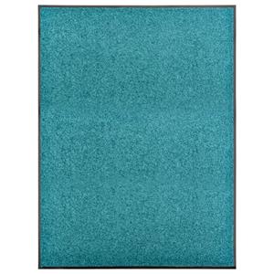 Deurmat Wasbaar 90x120 Cm Cyaan