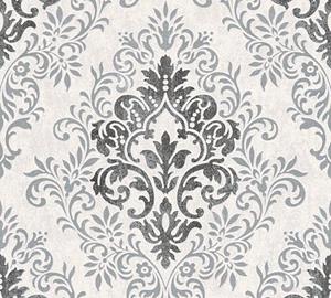 Living walls Vliestapete »Tapete mit Ornamenten barock«, strukturiert, floral, gemustert, glänzend, matt, metallic, ornamental, (1 St), Tapete Klassik Metallic