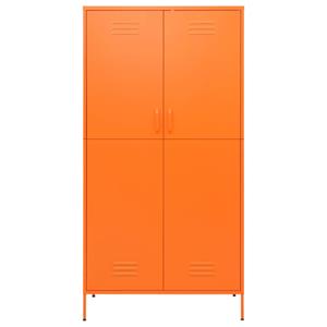 VIDAXL Kleiderschrank Orange 90x50x180 Cm Stahl