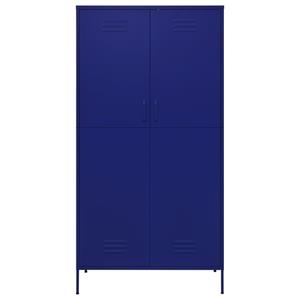 VIDAXL Kleiderschrank Marineblau 90x50x180 Cm Stahl