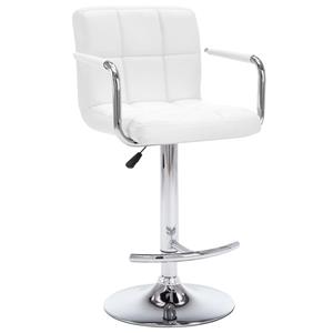 vidaXL Barstoelen 2 st kunstleer wit
