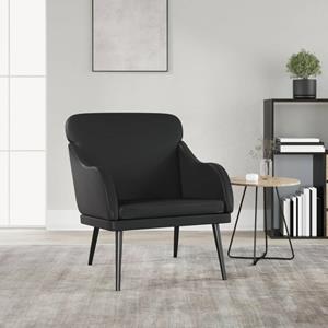 vidaXL Fauteuil 63x76x80 cm kunstleer zwart