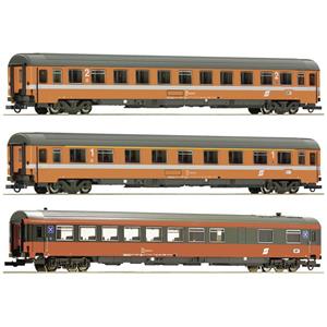 Roco 74044 H0 3er-Set 2: EC 60 „Maria Theresia“ der ÖBB 1.Klasse Gattung Amz, 2.Klasse Gattung