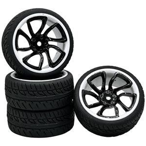 Reely 1:10 Straßenmodell, Sportwagen Kompletträder Speed TR Schwarz-Weiß 4St.