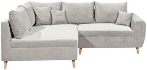 Ed Exciting Design Ecksofa Calanda, mit Hocker, frei im Raum stellbar, Rücken- und Zierkissen