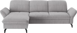sit&more Hoekbank Leandro L-vorm Naar keuze met bed, hoofdbord en armleuningfunctie, en bedkist