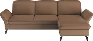 sit&more Hoekbank Leandro L-vorm Naar keuze met bed, hoofdbord en armleuningfunctie, en bedkist