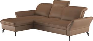 sit&more Hoekbank Leandro L-vorm Naar keuze met bed, hoofdbord en armleuningfunctie, en bedkist