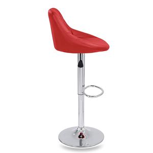 TRESKO Barhocker, 2er Set Barhocker mit Lehne - Barstuhl höhenverstellbar - Hocker für Theke & Küche, Barstühle 360° drehbar - verchromter Stahl, Fußstütze